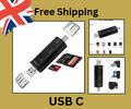 USB-C 3.0 SD & Micro SD Card Reader – High-Speed Type-C OTG Memory Card Adapter for Mobile & Laptop