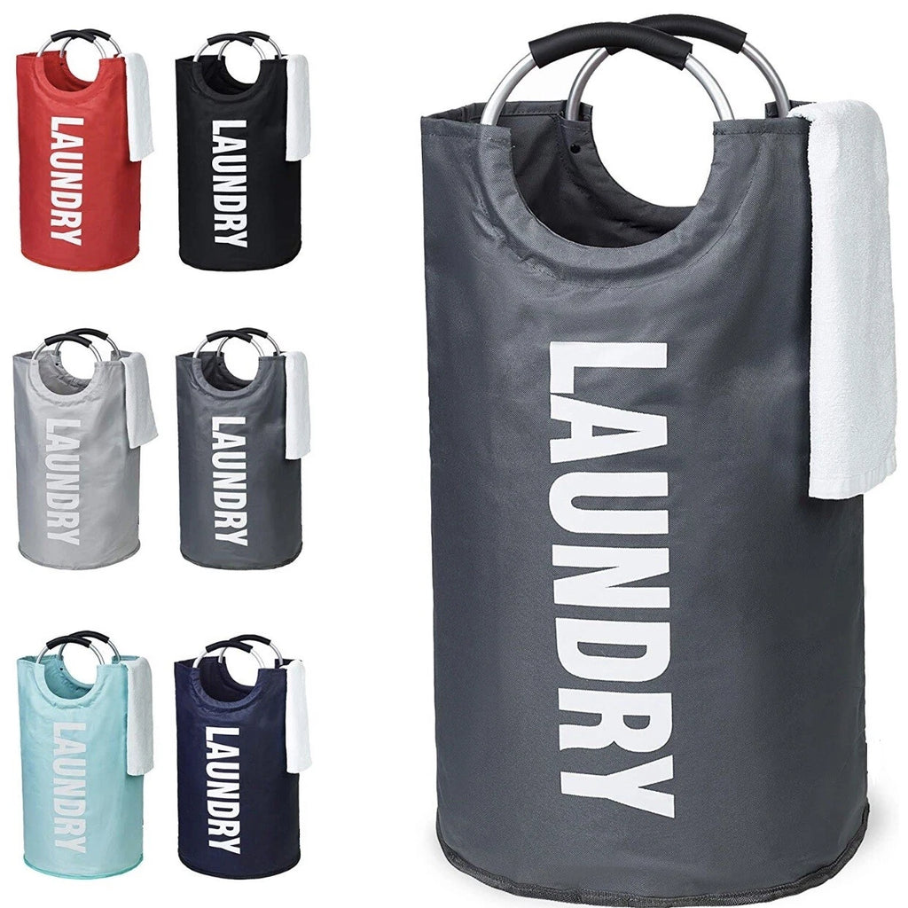 82L Foldable Laundry Basket – Large Collapsible Fabric Clothes Hamper with Handles