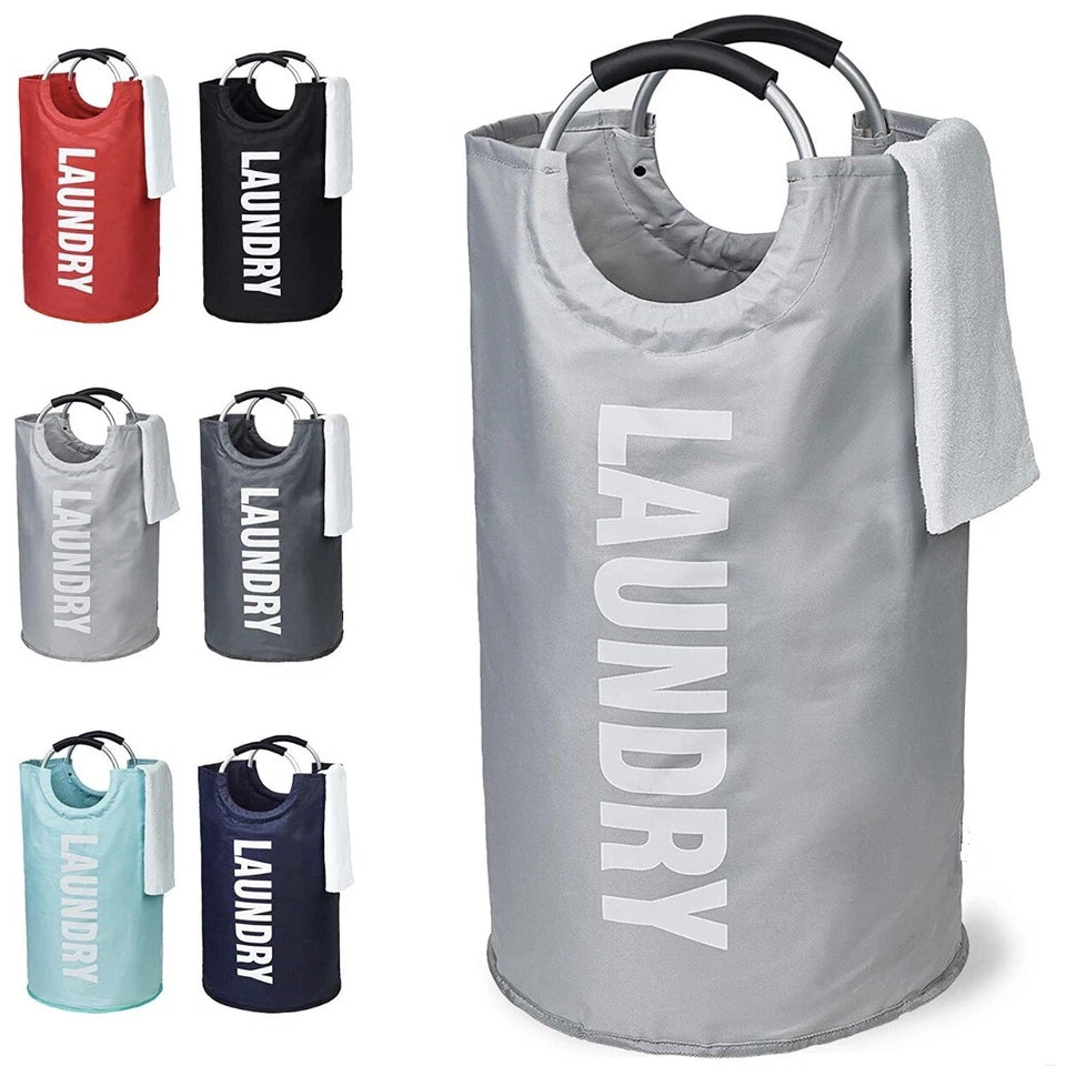 82L Foldable Laundry Basket – Large Collapsible Fabric Clothes Hamper with Handles
