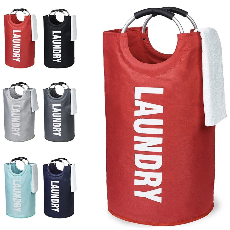82L Foldable Laundry Basket – Large Collapsible Fabric Clothes Hamper with Handles