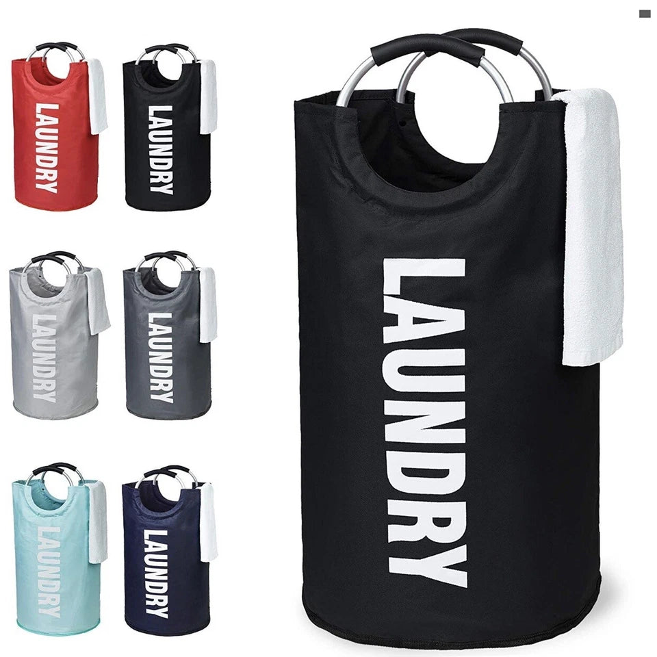 82L Foldable Laundry Basket – Large Collapsible Fabric Clothes Hamper with Handles