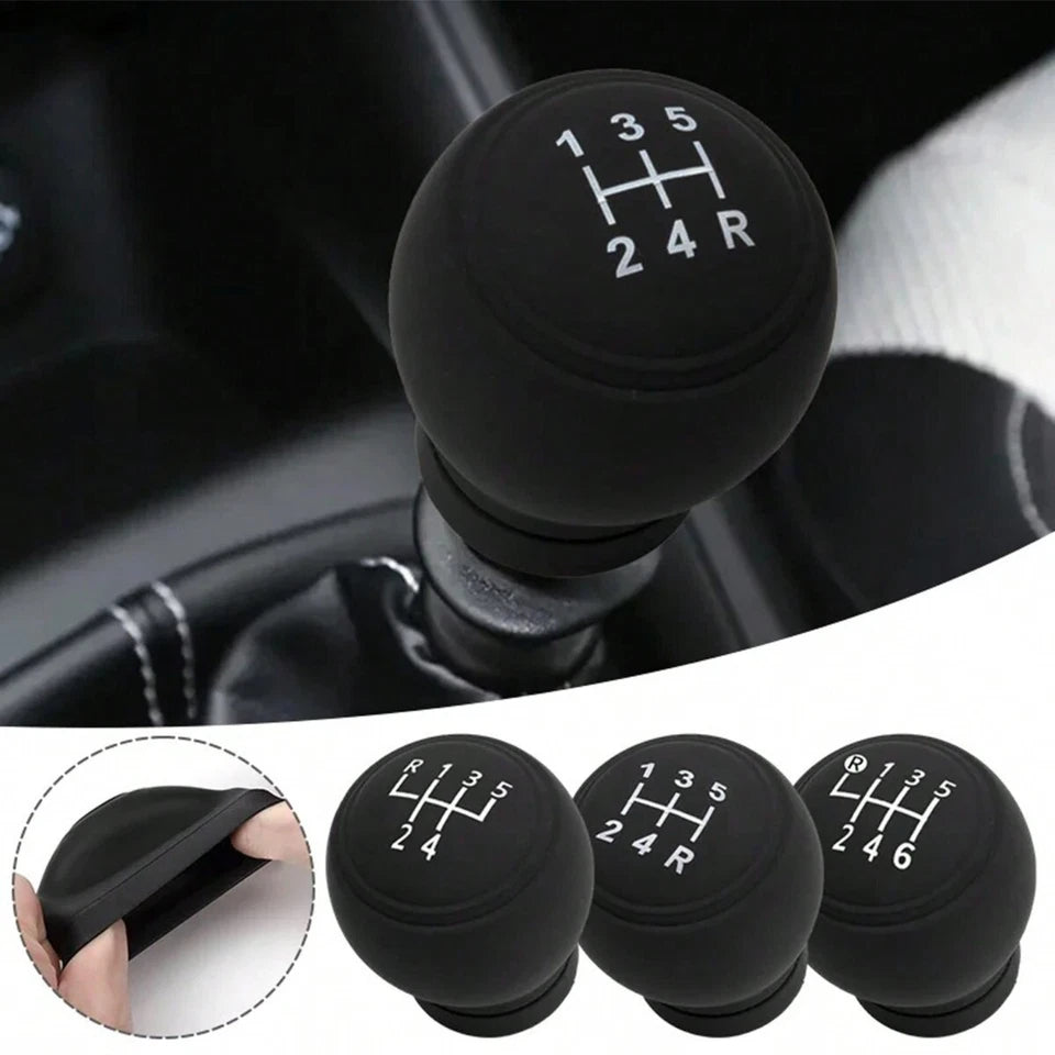 Soft Silicone Car Gear Shift Knob Cover – Non-Slip Protective Gear Stick Sleeve (Black)