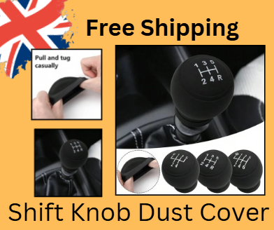 Soft Silicone Car Gear Shift Knob Cover – Non-Slip Protective Gear Stick Sleeve (Black)