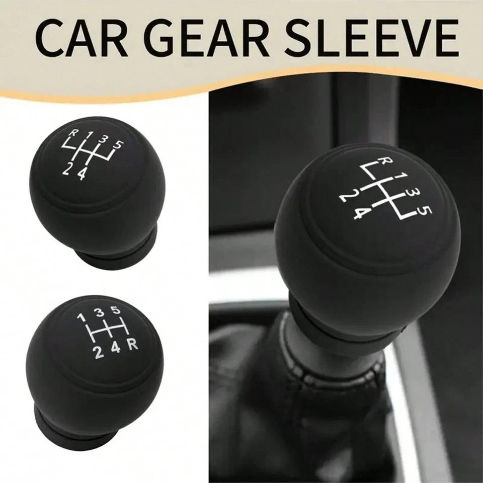 Soft Silicone Car Gear Shift Knob Cover – Non-Slip Protective Gear Stick Sleeve (Black)