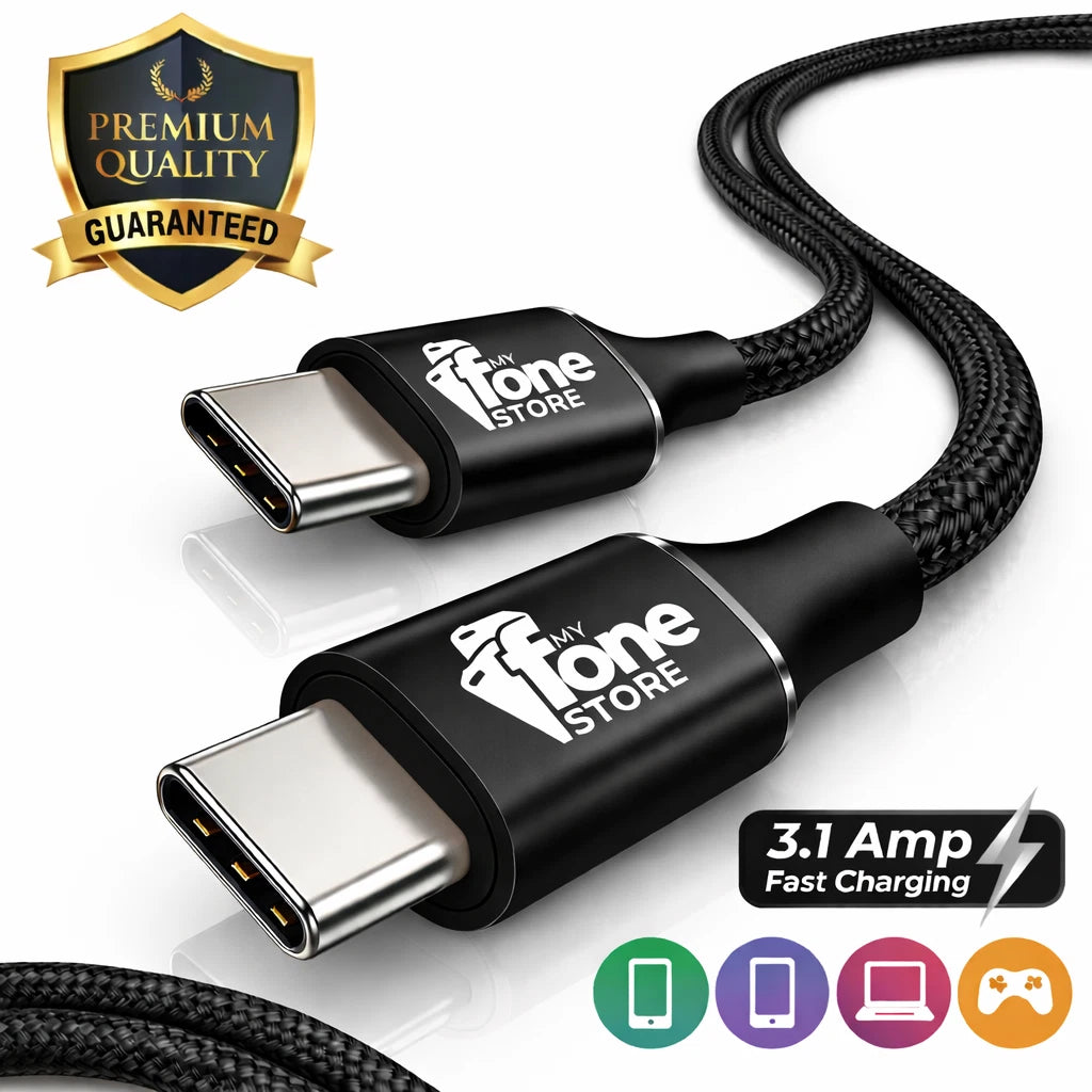 USB-C to USB-C Fast Charging Cable (60W, 3A) – Durable Braided Type-C Charger Lead | 0.25M, 1M, 2M, 3M