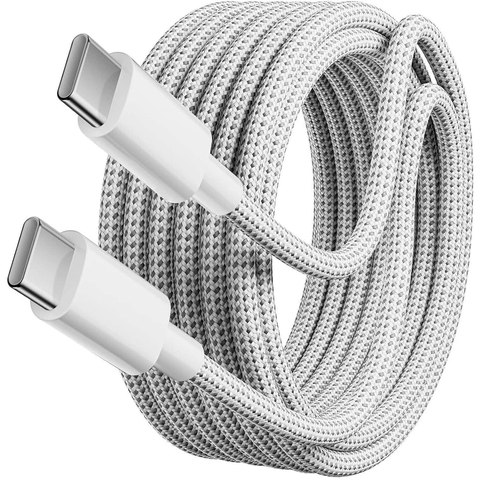 USB-C to USB-C Fast Charging Cable (60W, 3A) – Durable Braided Type-C Charger Lead | 0.25M, 1M, 2M, 3M