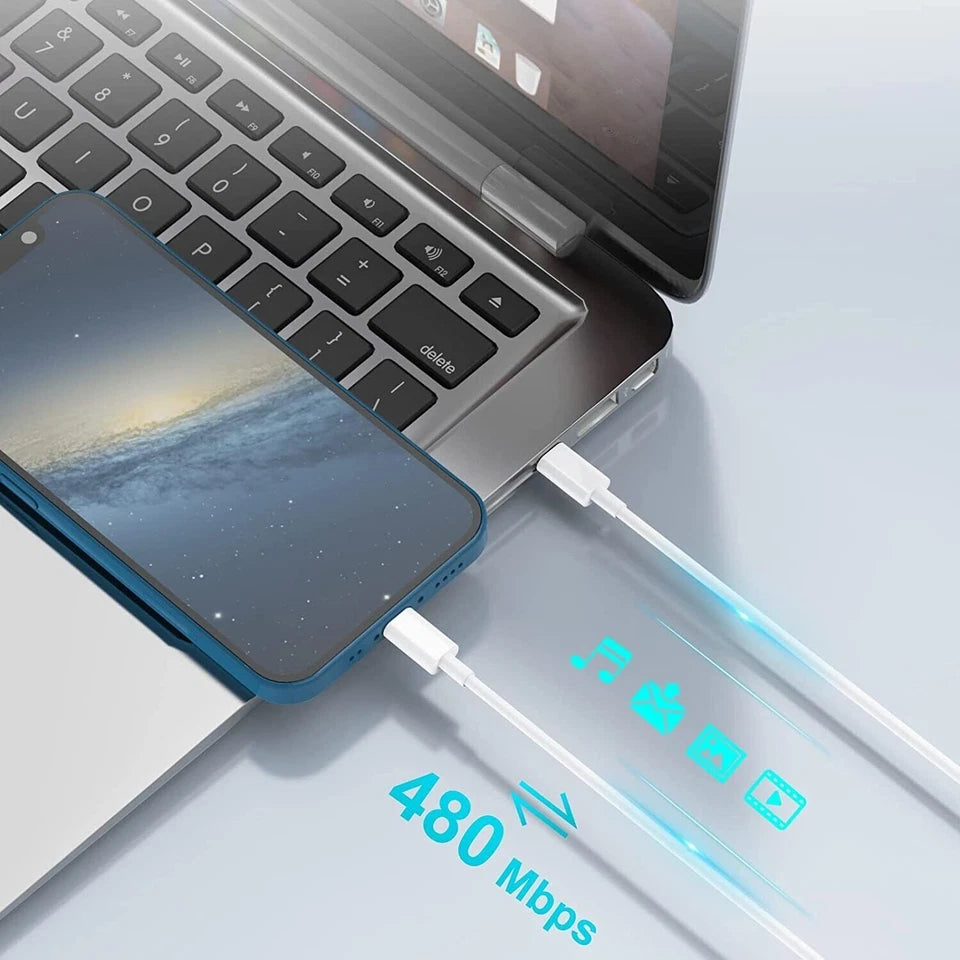 USB-C to USB-C Fast Charging Cable (60W, 3A) – Durable Braided Type-C Charger Lead | 0.25M, 1M, 2M, 3M