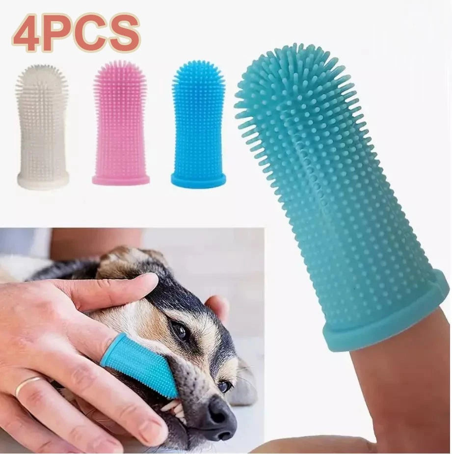 Silicone Pet Finger Toothbrush for Dogs & Cats – Gentle Dental Cleaning Brush for Healthy Teeth & Fresh Breath