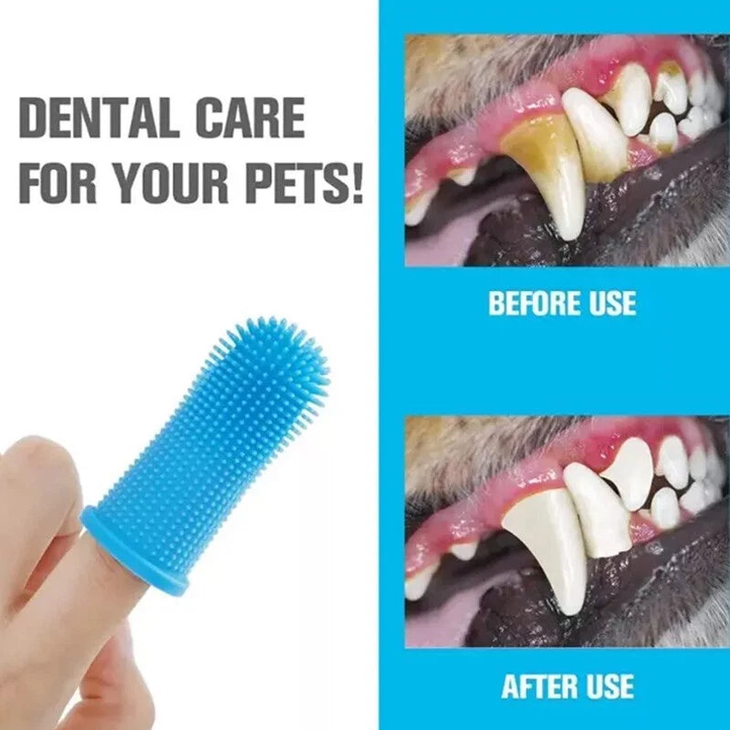 Silicone Pet Finger Toothbrush for Dogs & Cats – Gentle Dental Cleaning Brush for Healthy Teeth & Fresh Breath