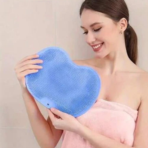 Silicone Shower Foot Scrubber & Back Body Brush – Non-Slip Massage Cleaning Pad