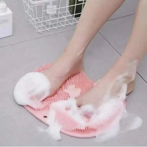 Silicone Shower Foot Scrubber & Back Body Brush – Non-Slip Massage Cleaning Pad
