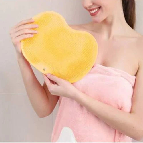 Silicone Shower Foot Scrubber & Back Body Brush – Non-Slip Massage Cleaning Pad