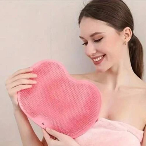 Silicone Shower Foot Scrubber & Back Body Brush – Non-Slip Massage Cleaning Pad