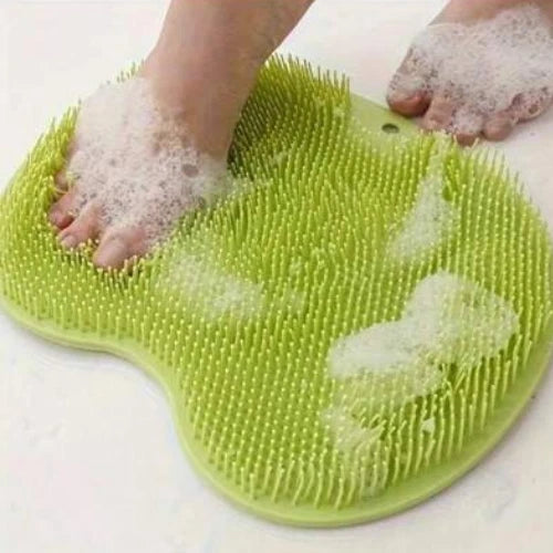 Silicone Shower Foot Scrubber & Back Body Brush – Non-Slip Massage Cleaning Pad