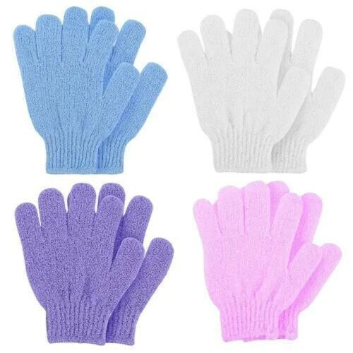 Premium 4-Pack Exfoliating Body Scrub Gloves – Deep Cleansing Shower Mitts for Smooth & Radiant Skin