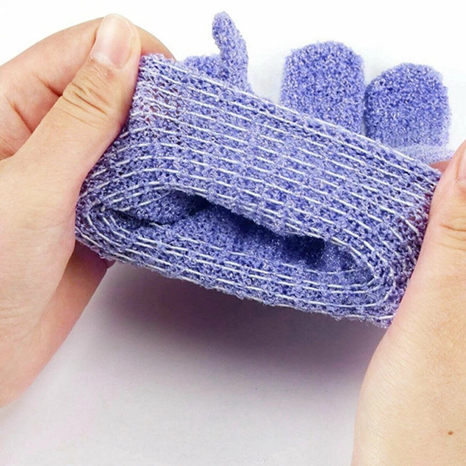 Premium 4-Pack Exfoliating Body Scrub Gloves – Deep Cleansing Shower Mitts for Smooth & Radiant Skin