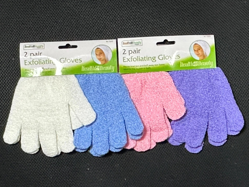 Premium 4-Pack Exfoliating Body Scrub Gloves – Deep Cleansing Shower Mitts for Smooth & Radiant Skin