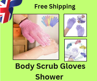 Premium 4-Pack Exfoliating Body Scrub Gloves – Deep Cleansing Shower Mitts for Smooth & Radiant Skin