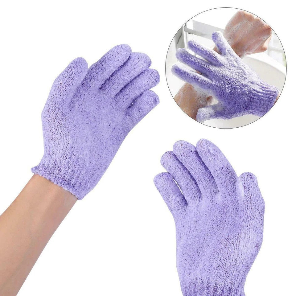 Premium 4-Pack Exfoliating Body Scrub Gloves – Deep Cleansing Shower Mitts for Smooth & Radiant Skin