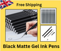 Premium Black Matte Gel Ink Pens Set – 0.5mm Ultra Fine Tip Smooth Writing (10/20 Pack)
