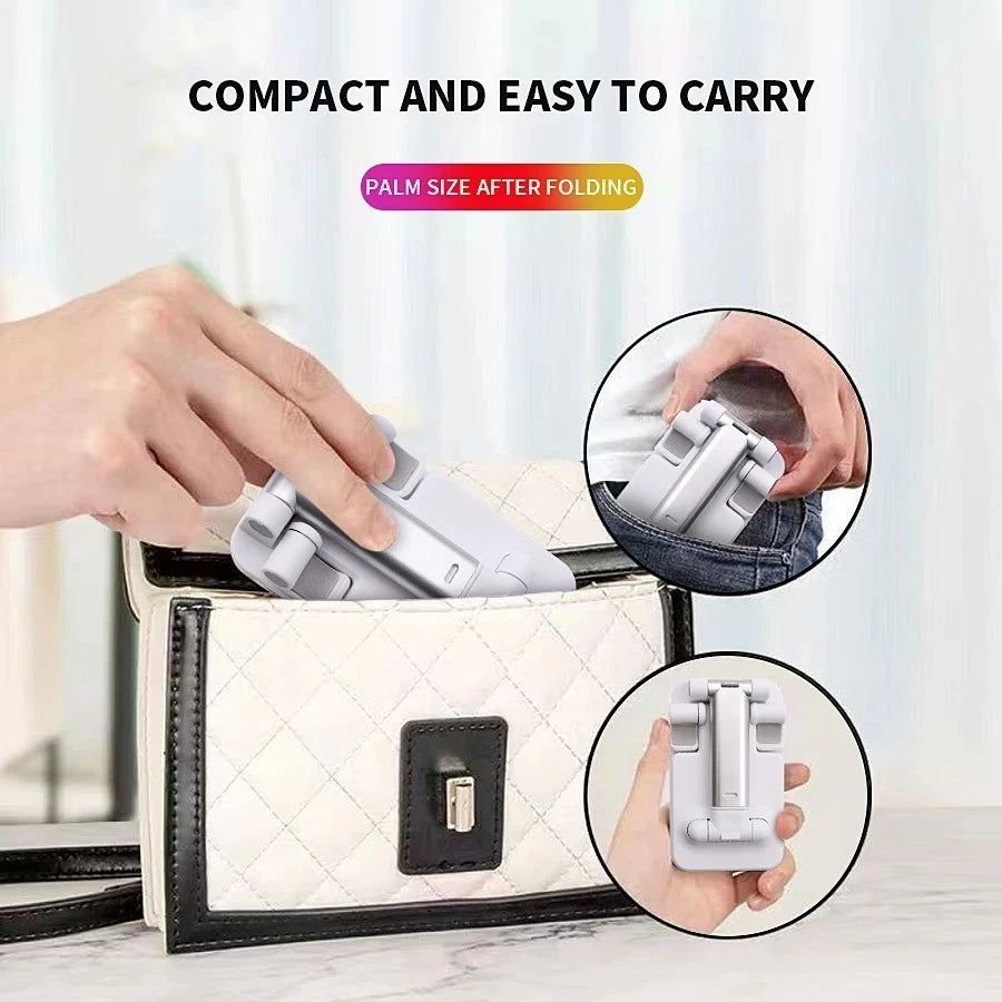 FlexiFold Desk Stand – Adjustable Foldable Mobile & Tablet Holder