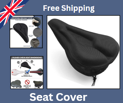 Gel Padded Bike Seat Cover – Soft Cushion Saddle for Bicycle, Exercise Bike & Kids Comfort Riding