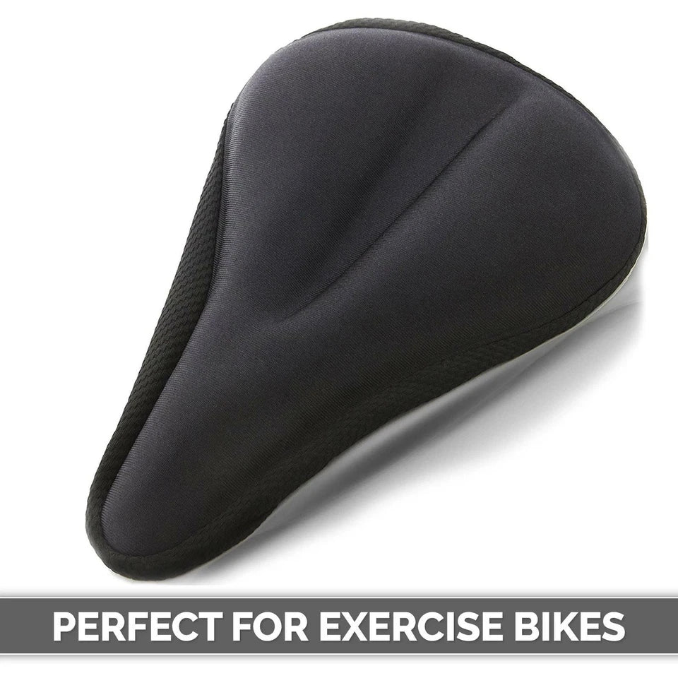 Gel Padded Bike Seat Cover – Soft Cushion Saddle for Bicycle, Exercise Bike & Kids Comfort Riding