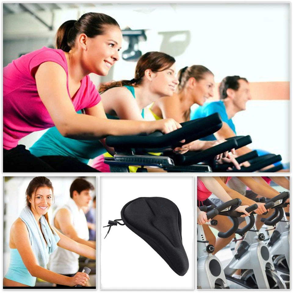 Gel Padded Bike Seat Cover – Soft Cushion Saddle for Bicycle, Exercise Bike & Kids Comfort Riding