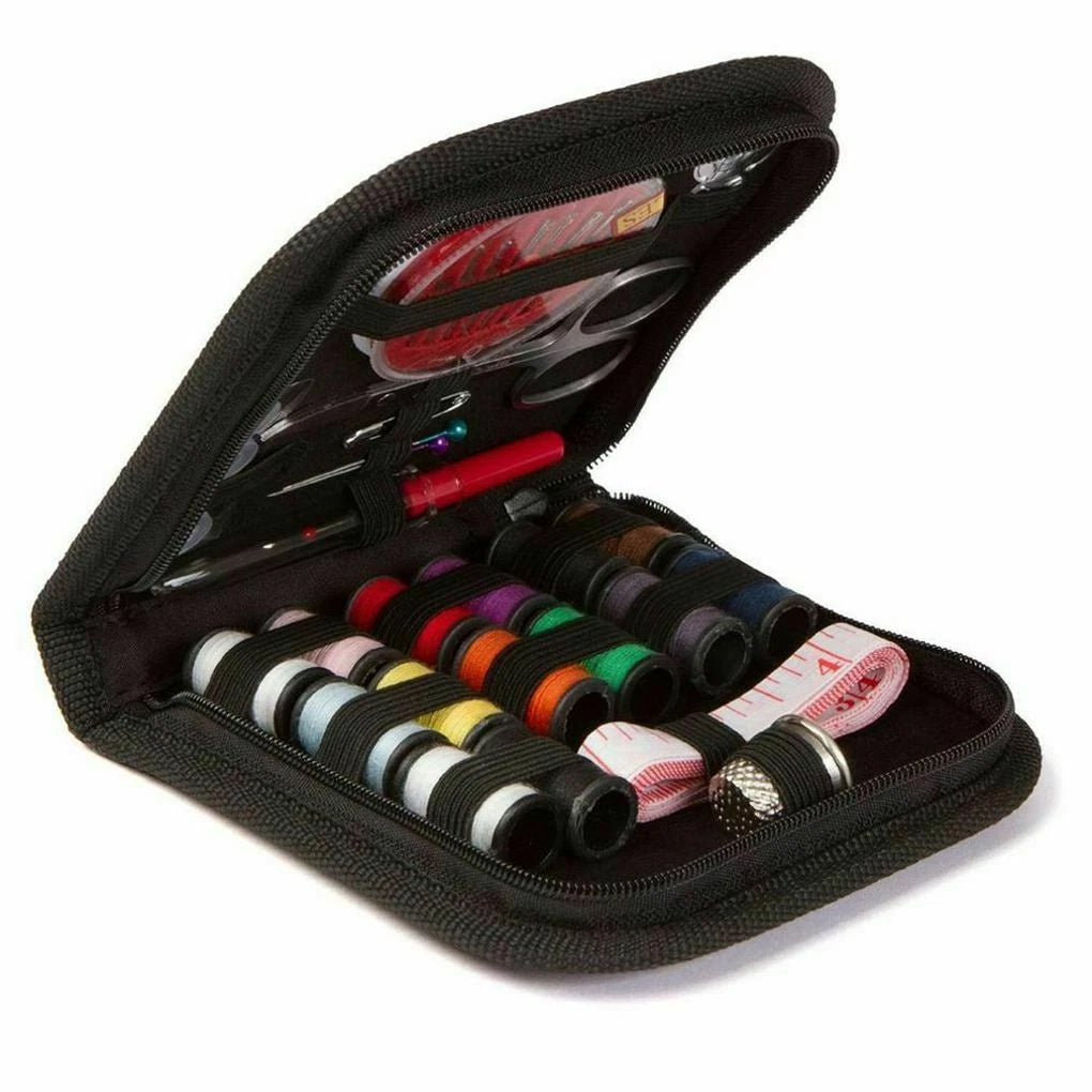 50-Piece Portable Sewing Kit – Travel-Friendly Needle, Thread, Scissors & Repair Tools Set with Storage Case