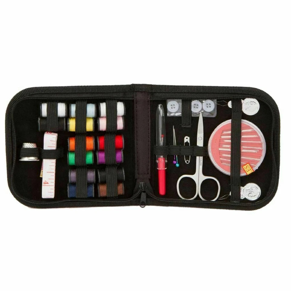 50-Piece Portable Sewing Kit – Travel-Friendly Needle, Thread, Scissors & Repair Tools Set with Storage Case