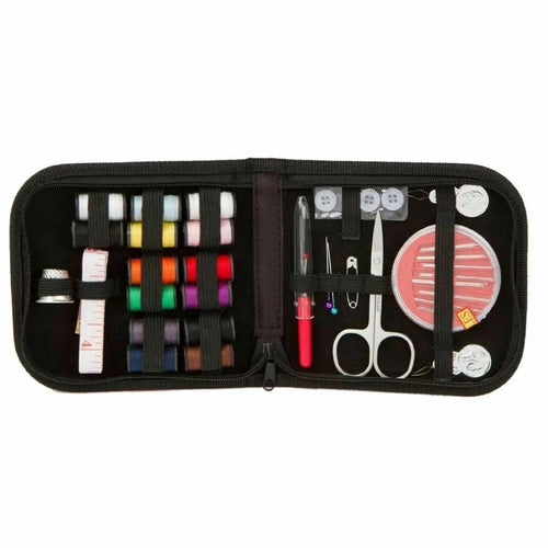 50-Piece Portable Sewing Kit – Travel-Friendly Needle, Thread, Scissors & Repair Tools Set with Storage Case