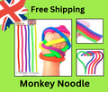 6-Pack Stretchy Monkey Noodle Fidget Toys – Sensory Stress Relief Strings for Kids & Adults