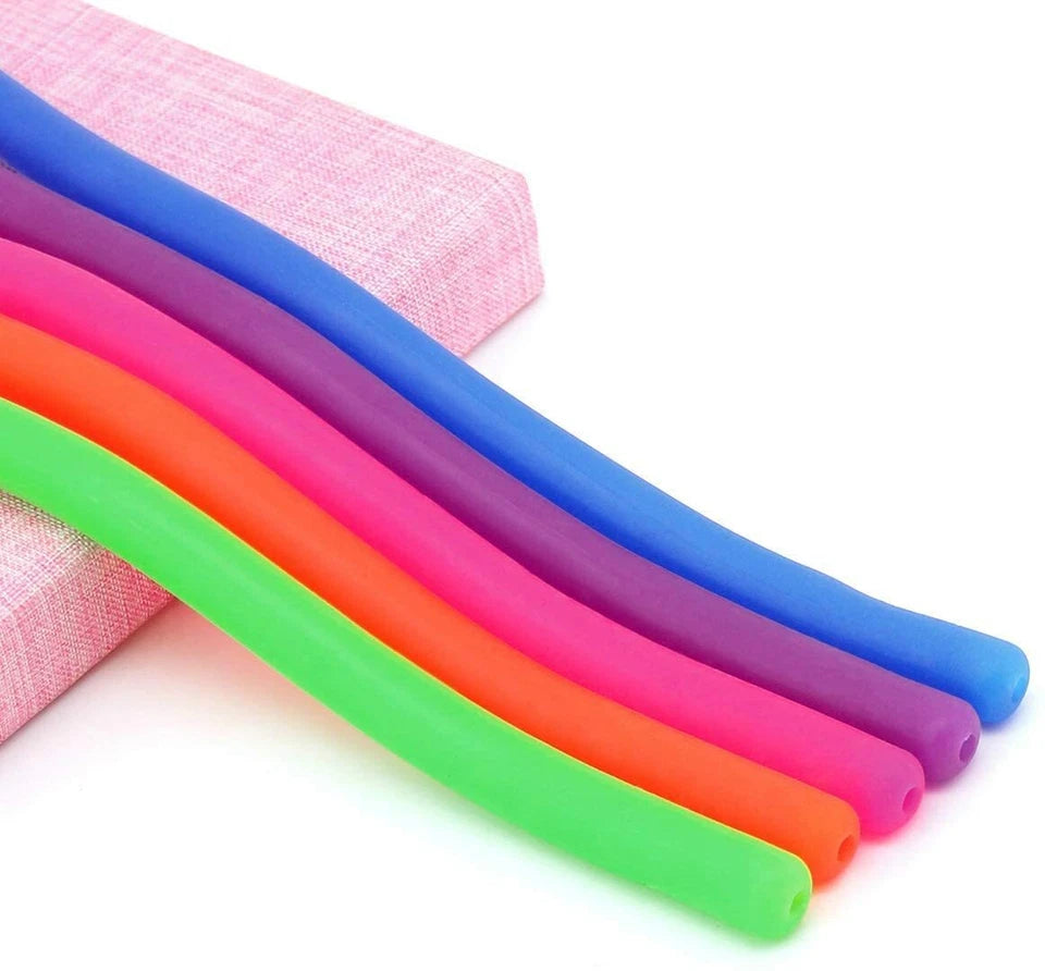 6-Pack Stretchy Monkey Noodle Fidget Toys – Sensory Stress Relief Strings for Kids & Adults