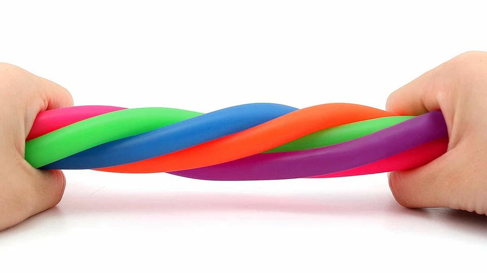 6-Pack Stretchy Monkey Noodle Fidget Toys – Sensory Stress Relief Strings for Kids & Adults